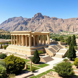 An expansive view of Persepolis, the magnificent ancient ceremonial capital of the Achaemenid Empire