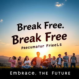 A motivational poster focusing on the theme of overcoming teenage addiction