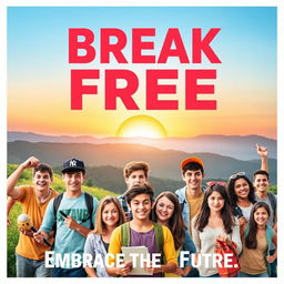 A motivational poster focusing on the theme of overcoming teenage addiction