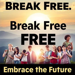 A motivational poster focusing on the theme of overcoming teenage addiction