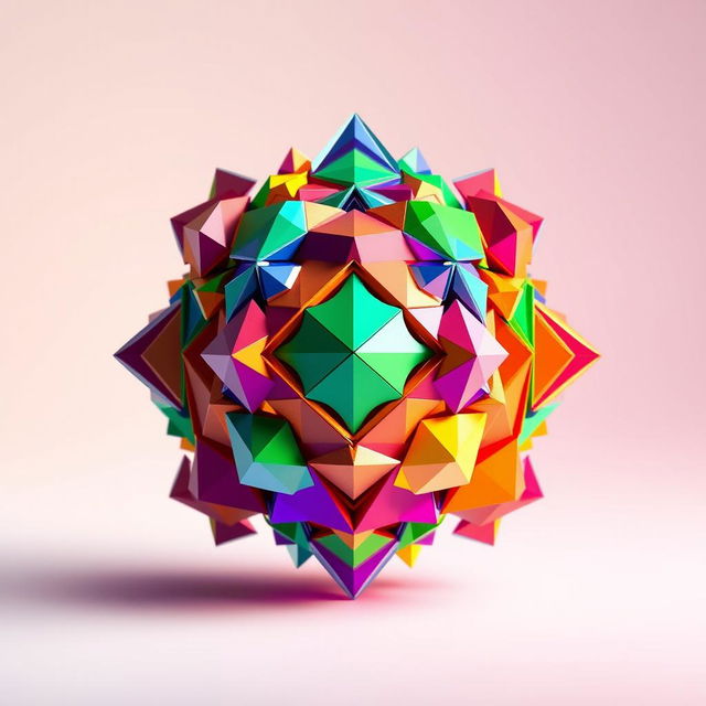 An artistic representation of new micro-shapes formed by disassembling and rearranging various geometric shapes such as squares, triangles, circles, and polygons