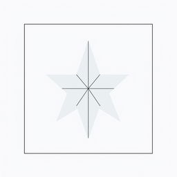 A schematic diagram of a dual star frame design, showcasing two star shapes intricately connected within a framework