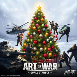 A beautifully decorated Christmas tree, adorned with colorful ornaments, twinkling lights, and a bright star on top