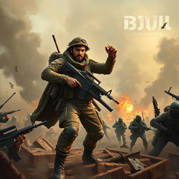 Ibrahim, a heroic soldier with exemplary courage, stands resolutely alone against a formidable force of enemy troops