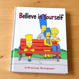 A book cover featuring a cartoon-style illustration of a sad Bart Simpson sitting alone on a park bench, looking dejected