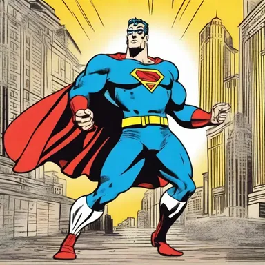 In the comic book, the Yankee superhero fought against evil with his superhuman strength and keen intellect.