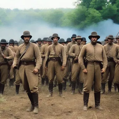 The movie depicted a fierce battle between the Yankee soldiers and the Confederate army during the Civil War.