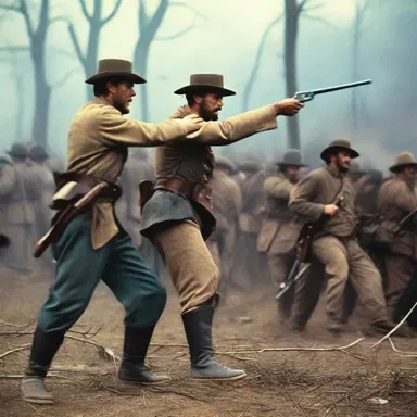 The movie depicted a fierce battle between the Yankee soldiers and the Confederate army during the Civil War.