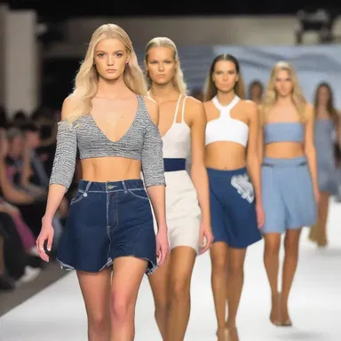 The runway show featured models wearing trendy Yankee-inspired clothing, showcasing the latest fashion trends from the northern states.