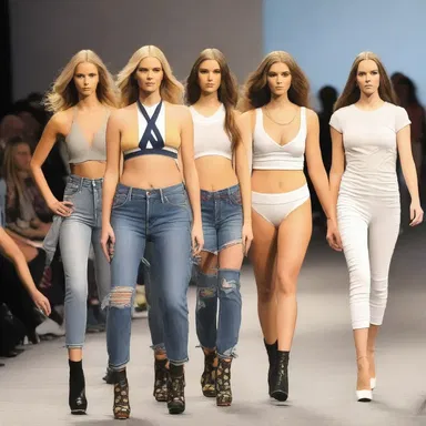 The runway show featured models wearing trendy Yankee-inspired clothing, showcasing the latest fashion trends from the northern states.