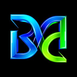 A stylized and artistic representation of the letters 'R' and 'D' intertwined in a creative design