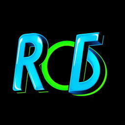 A stylized and artistic representation of the letters 'R' and 'D' intertwined in a creative design