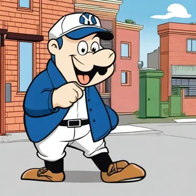 In the cartoon series, the character is portrayed as a Yankee with a strong northern accent.