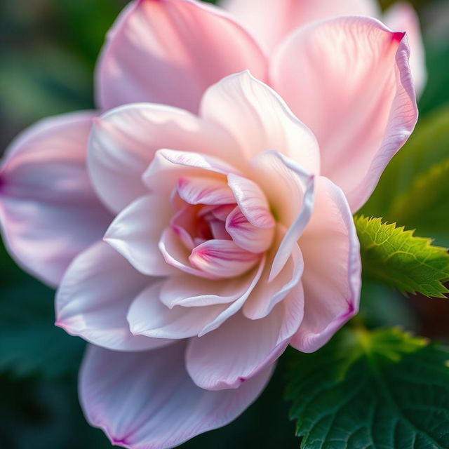 A close-up, artful representation of a stylized flower that has intricate details resembling the shapes and forms of nature, reflecting beauty and femininity