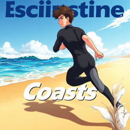 Detailed anime-style cover art for an educational science magazine issue titled 'Coasts'