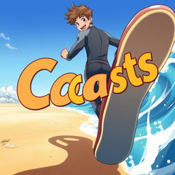 Detailed anime-style cover art for an educational science magazine issue titled 'Coasts'