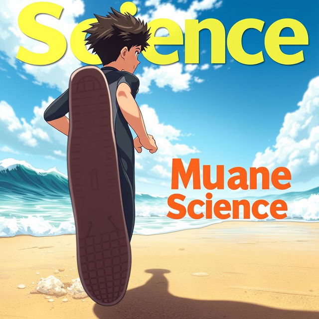 Detailed anime-style cover art for an educational science magazine