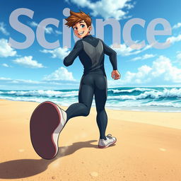 Detailed anime-style cover art for an educational science magazine