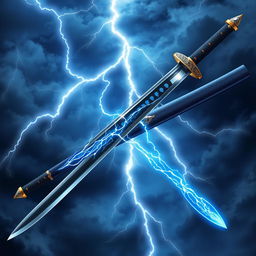 An intricately designed Nichirin sword inspired by the Demon Slayer anime