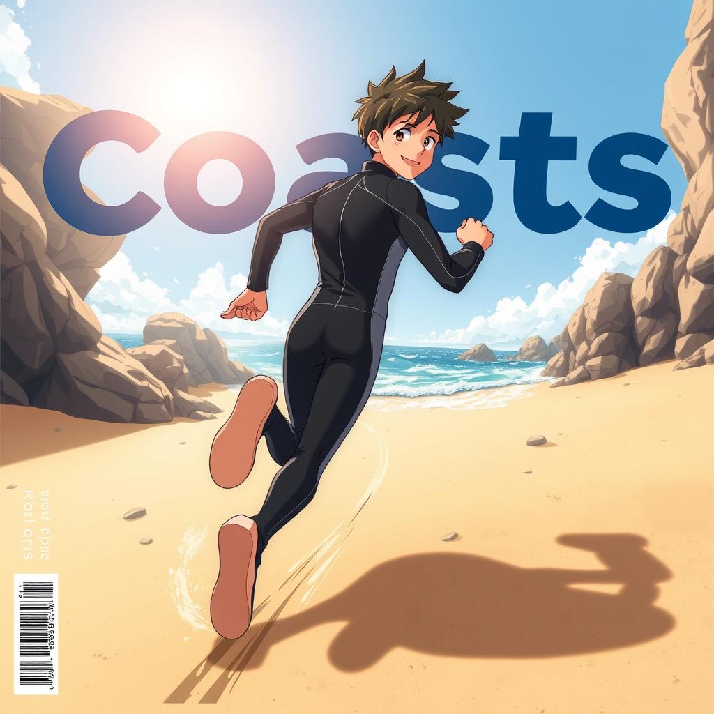 Detailed anime-style cover art for an educational science magazine issue titled 'Coasts'