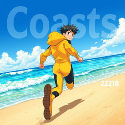 Detailed anime-style cover art for an educational science magazine issue titled 'Coasts'