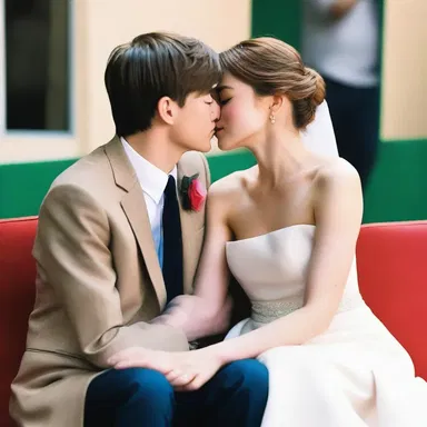 In a yottasecond, the couple's hearts skipped a beat as they shared a tender and romantic moment together.