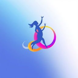 A modern and creative logo design featuring the letters 'J' and 'O' intertwined to form the silhouette of a person dancing