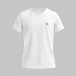 A stylish and minimalist design featuring a plain t-shirt with a subtle graphic print on the front, showcasing an elegant and modern aesthetic