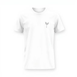 A stylish and minimalist design featuring a plain t-shirt with a subtle graphic print on the front, showcasing an elegant and modern aesthetic