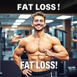 An inspiring and motivational image depicting fat loss transformation