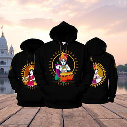 A collection of stylish hoodies inspired by ISKCON and Srila Prabhupada, features include: designs portraying the essence of Krishna consciousness with vibrant colors, spiritual symbols, and visually appealing graphics that reflect the teachings of Srila Prabhupada