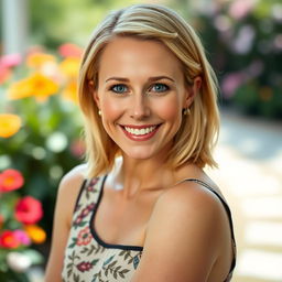 A vibrant portrait of Kristen Bell, capturing her warm smile and bright eyes