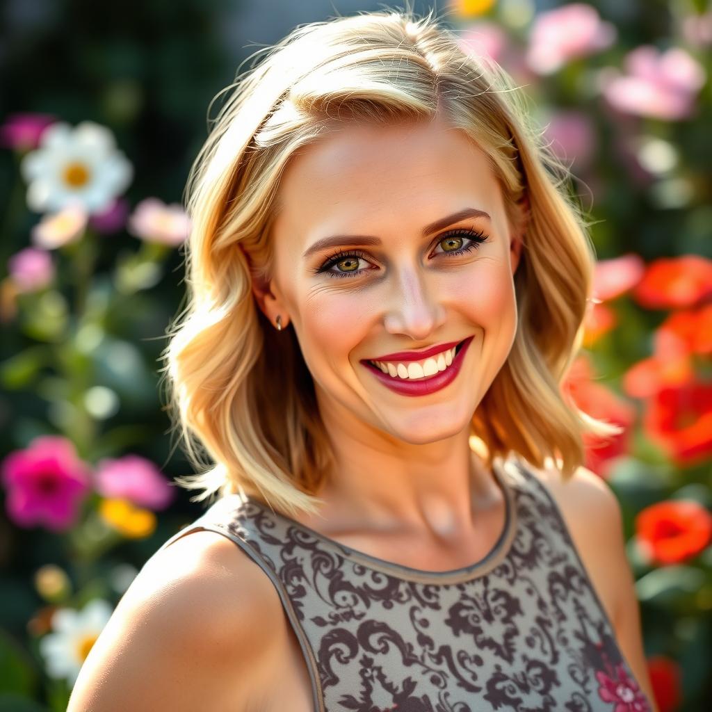 A vibrant portrait of Kristen Bell, capturing her warm smile and bright eyes