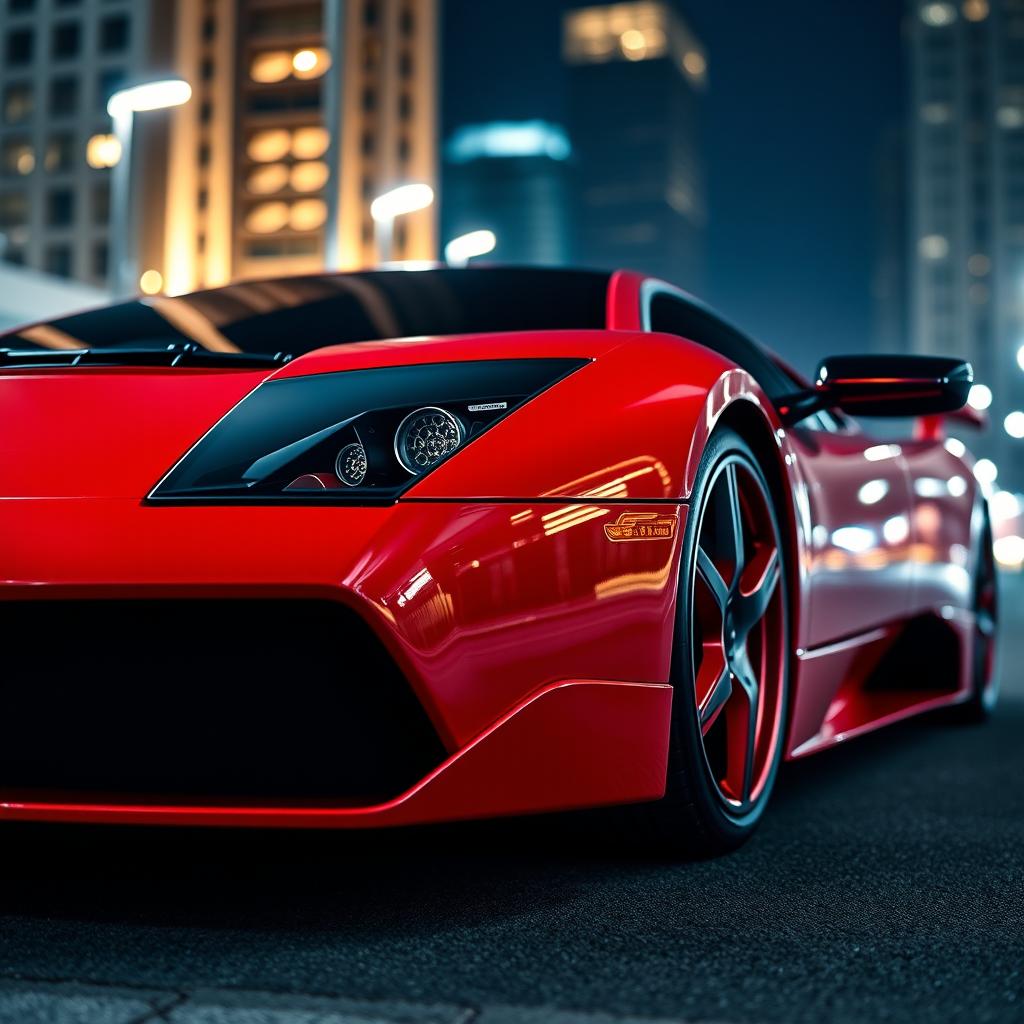 A stunning 2007 Lamborghini Murciélago in vibrant red, featuring striking black air intakes that enhance its sporty aesthetic