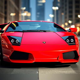 A stunning 2007 Lamborghini Murciélago in vibrant red, featuring striking black air intakes that enhance its sporty aesthetic