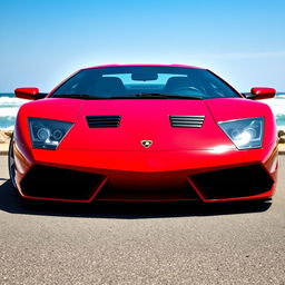 A striking 2007 Lamborghini Murciélago in a vibrant red color
