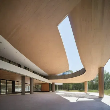 The new building's design feels a cut below the architect's usual standards.