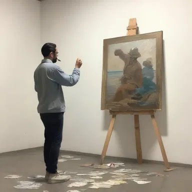 The artist's attempt to finish the painting before the deadline was a day late and a dollar short, and it wasn't accepted into the exhibition.