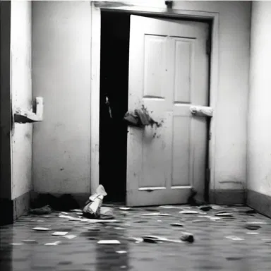 As the victim desperately tried to lock the door, the killer's attack came, leaving them a day late and a dollar short.