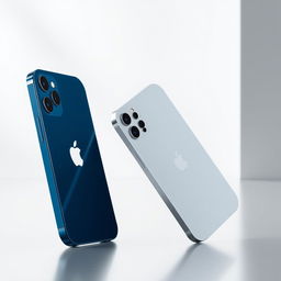 A realistic representation of an iPhone 15, showcasing its sleek design, glass back, and vibrant display