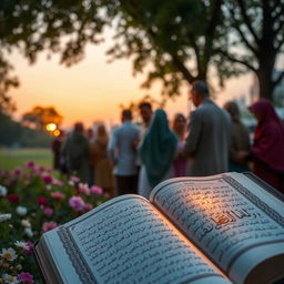 An evocative visual representation of the book titled 'The Heart of Muslim People', showcasing a sad yet healing narrative inspired by the Quran