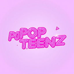 A vibrant and eye-catching logo featuring the words 'POP TEENZ' in bold, stylish typography