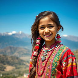 A beautiful Baloch girl in traditional attire, showcasing her vibrant culture