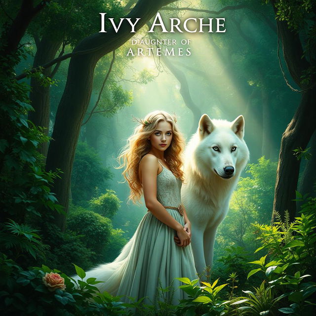 An enchanting book cover for a fantasy novel inspired by Greek mythology