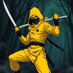 A full-body anime style ninja villain inspired by assassin ninjas