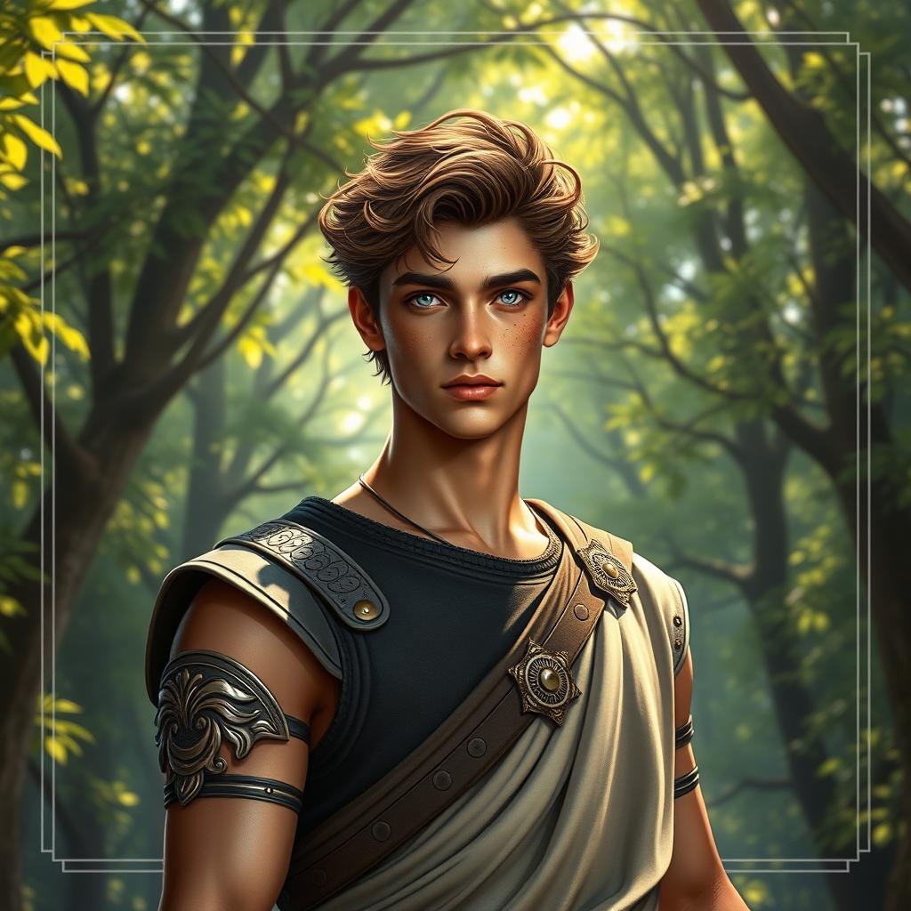 An enchanting book cover for a fantasy novel inspired by Greek mythology