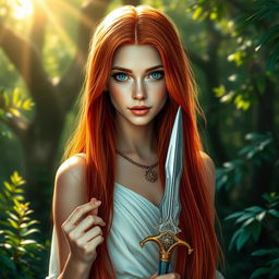 A fantasy book cover featuring a character who is the daughter of Aphrodite, aged 17, with stunning blue eyes that captivate anyone who meets her gaze