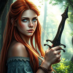 A fantasy book cover depicting a character who is the daughter of Aphrodite, aged 17, characterized by her mesmerizing blue eyes that draw you in