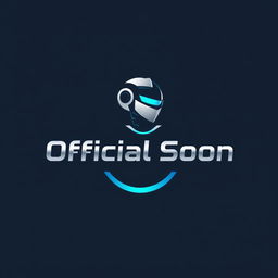 A creative and modern logo design for a robot named 'Official Soon'