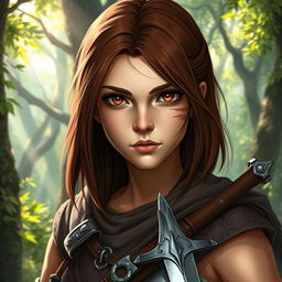 A fantasy book cover featuring a character who is the daughter of Ares, a strong 17-year-old adolescent